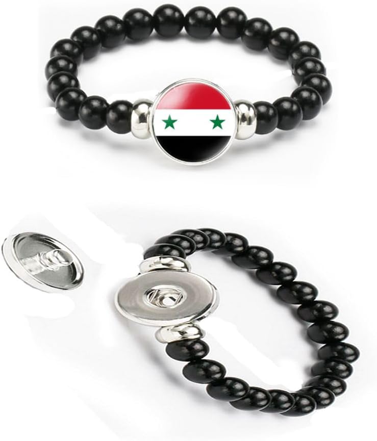 vmcoatdu National Flag Bracelet Elastic Rope Beaded Bracelet Support Your Country Travel Souvenir Gifts for Men Women - Image 4